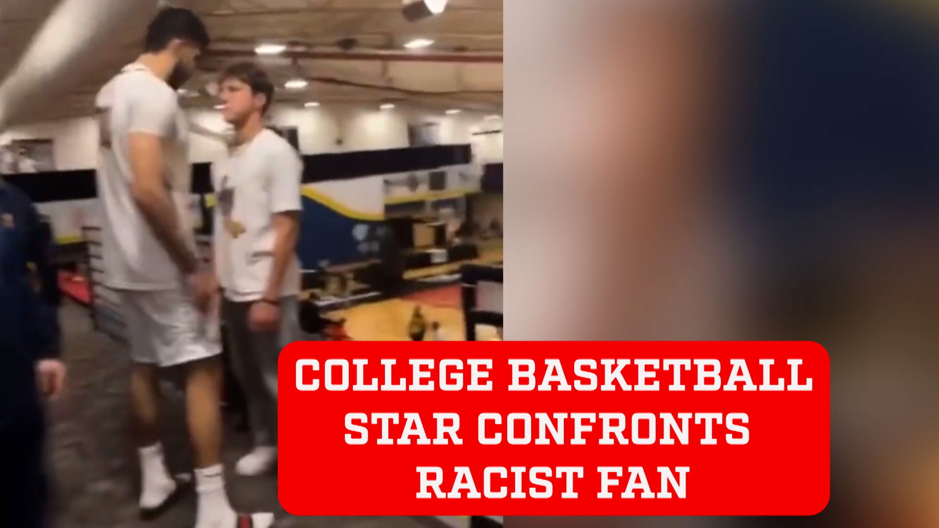 College basketball star confronts fan in stands after being called a 'terrorist'
