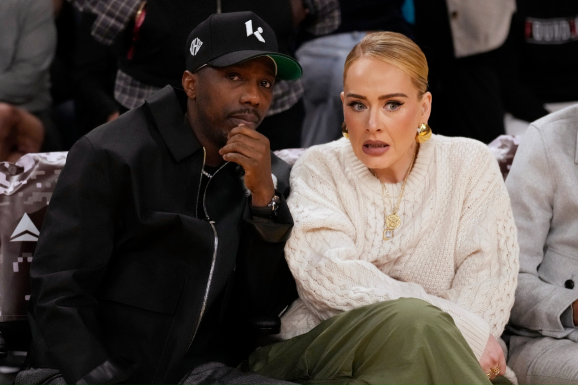 Adele and Rich Paul were spoted cheering the Lakers.