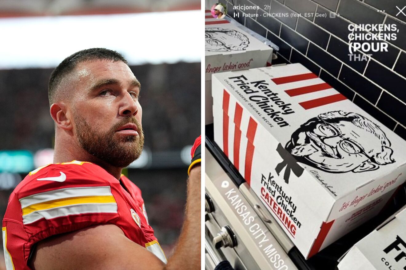 Travis Kelce fans join him with KFC meal on Thanksgiving, fast food...