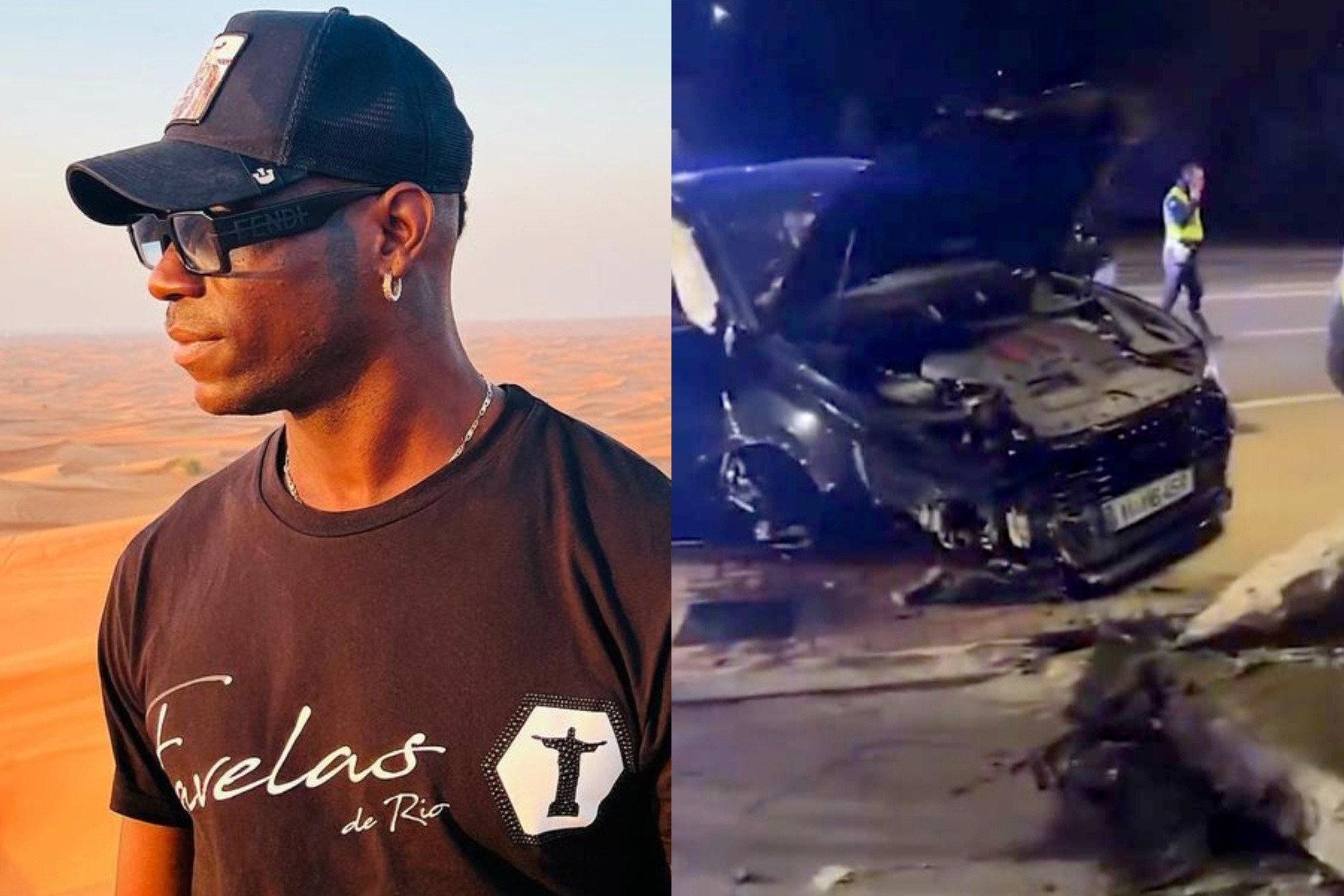 Mario Balotelli was involved in a car accident on Thursday night